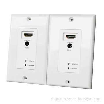 30m HDMI Wall Plate Extender, Over Dual Cat5, Supports CEC and 3D, IR Control